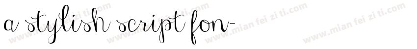 a stylish script fon字体转换
